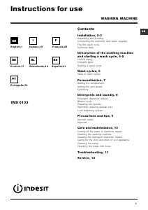 User manual Indesit IWD 6103 (English 